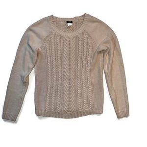 J.Crew Cable Knit Cotton Pullover Sweater